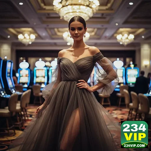 Ilustração de Explore Slots e Jogos Ao Vivo na 234vip com Exclusividade